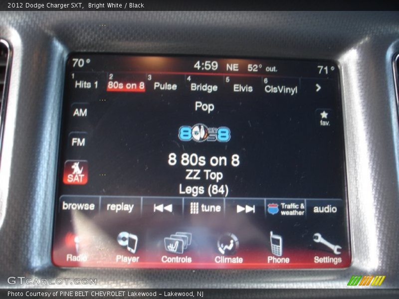 Bright White / Black 2012 Dodge Charger SXT