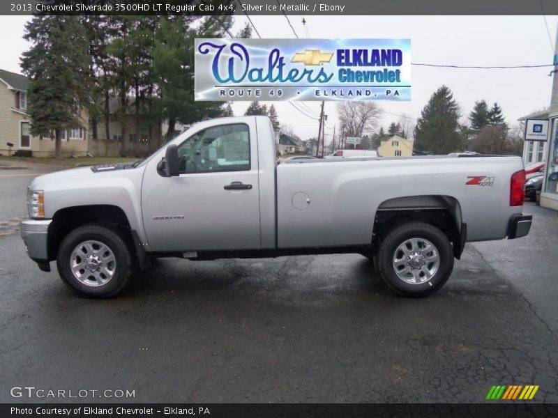 Silver Ice Metallic / Ebony 2013 Chevrolet Silverado 3500HD LT Regular Cab 4x4