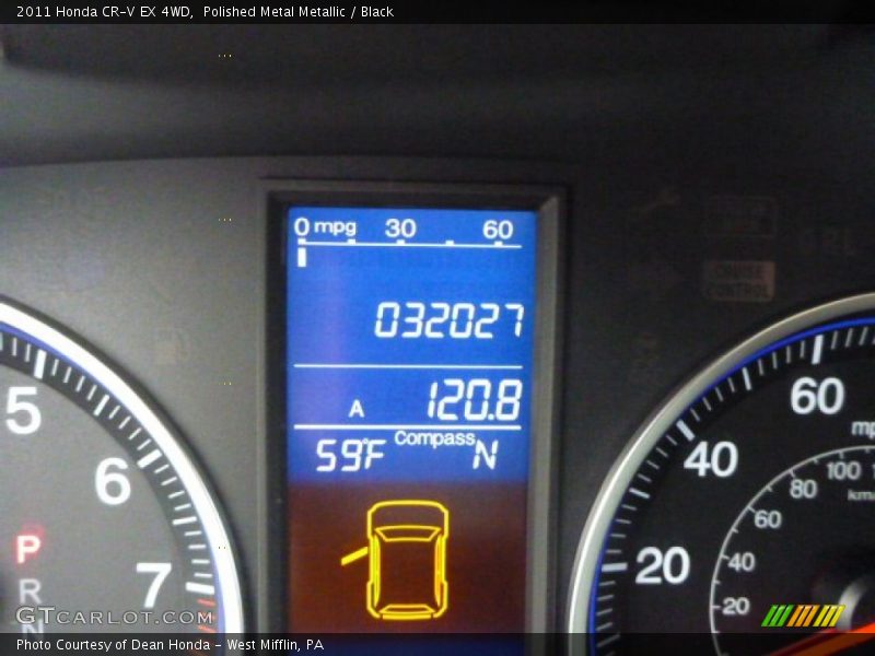 Polished Metal Metallic / Black 2011 Honda CR-V EX 4WD