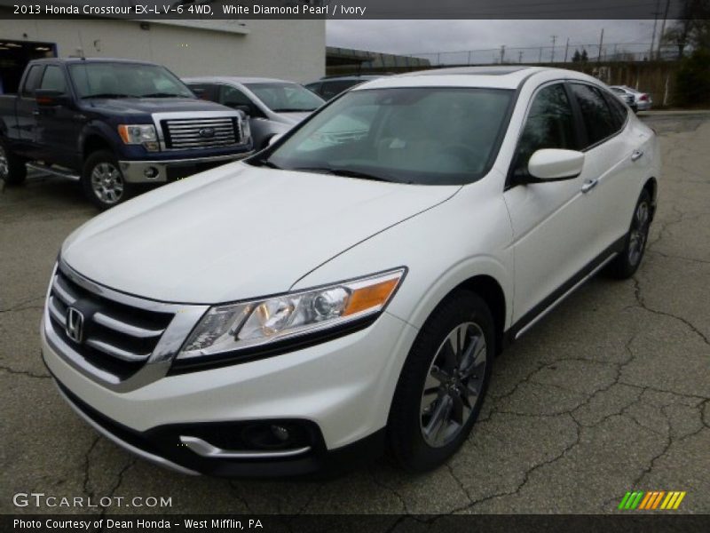 White Diamond Pearl / Ivory 2013 Honda Crosstour EX-L V-6 4WD