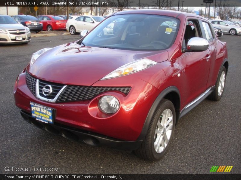 Cayenne Red / Black/Silver Trim 2011 Nissan Juke S AWD