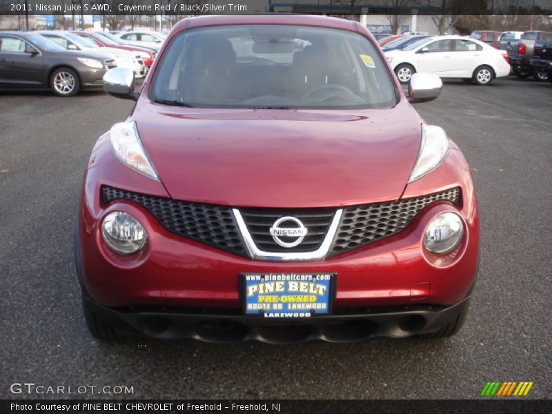 Cayenne Red / Black/Silver Trim 2011 Nissan Juke S AWD