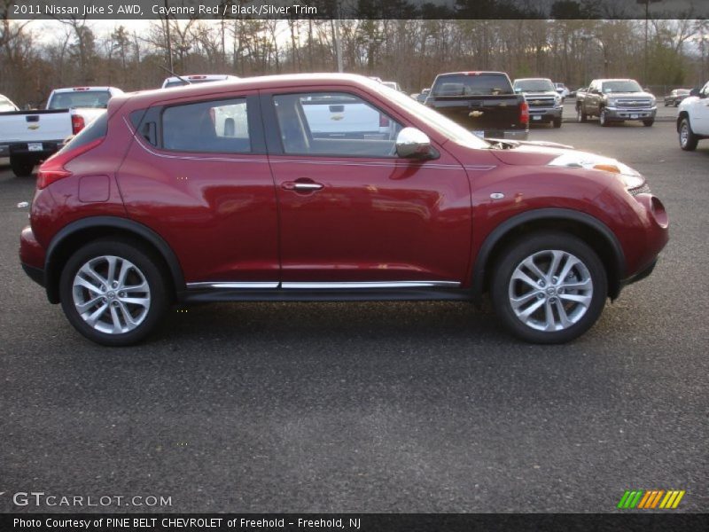 Cayenne Red / Black/Silver Trim 2011 Nissan Juke S AWD