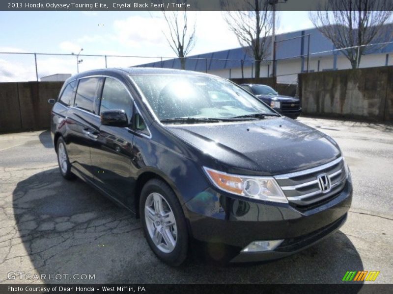 Crystal Black Pearl / Truffle 2013 Honda Odyssey Touring Elite