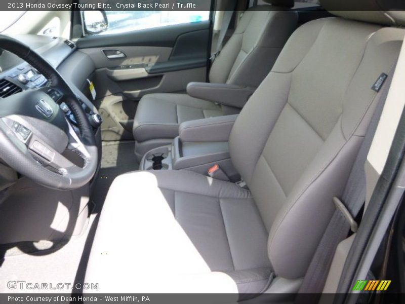 Crystal Black Pearl / Truffle 2013 Honda Odyssey Touring Elite