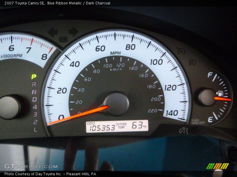 Blue Ribbon Metallic / Dark Charcoal 2007 Toyota Camry SE