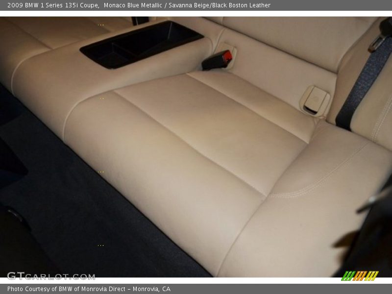 Monaco Blue Metallic / Savanna Beige/Black Boston Leather 2009 BMW 1 Series 135i Coupe