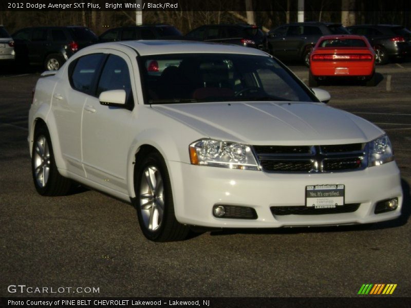 Bright White / Black/Red 2012 Dodge Avenger SXT Plus