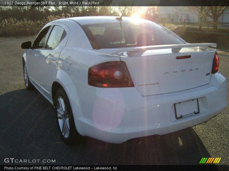 Bright White / Black/Red 2012 Dodge Avenger SXT Plus