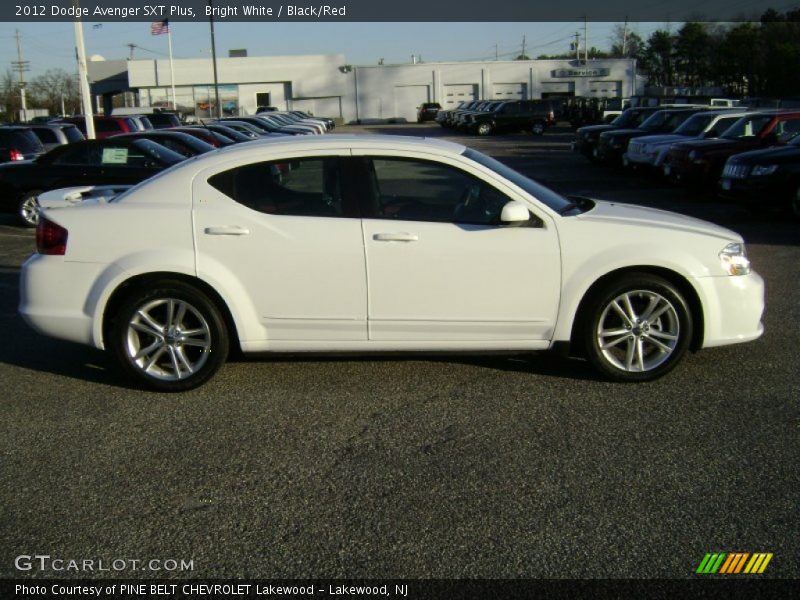 Bright White / Black/Red 2012 Dodge Avenger SXT Plus