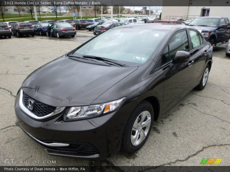 Kona Coffee Metallic / Black 2013 Honda Civic LX Sedan