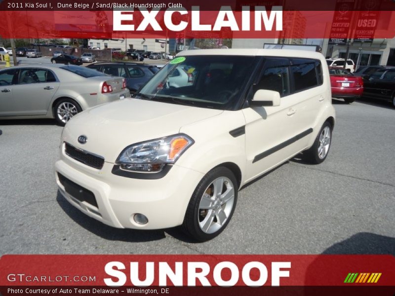 Dune Beige / Sand/Black Houndstooth Cloth 2011 Kia Soul !