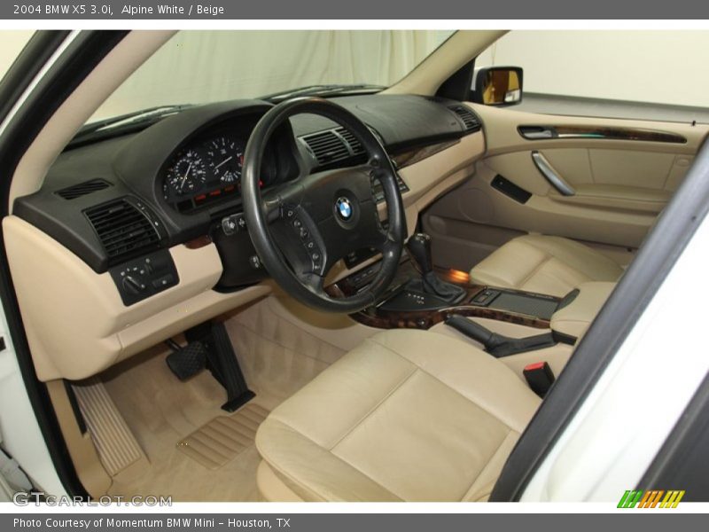 Alpine White / Beige 2004 BMW X5 3.0i