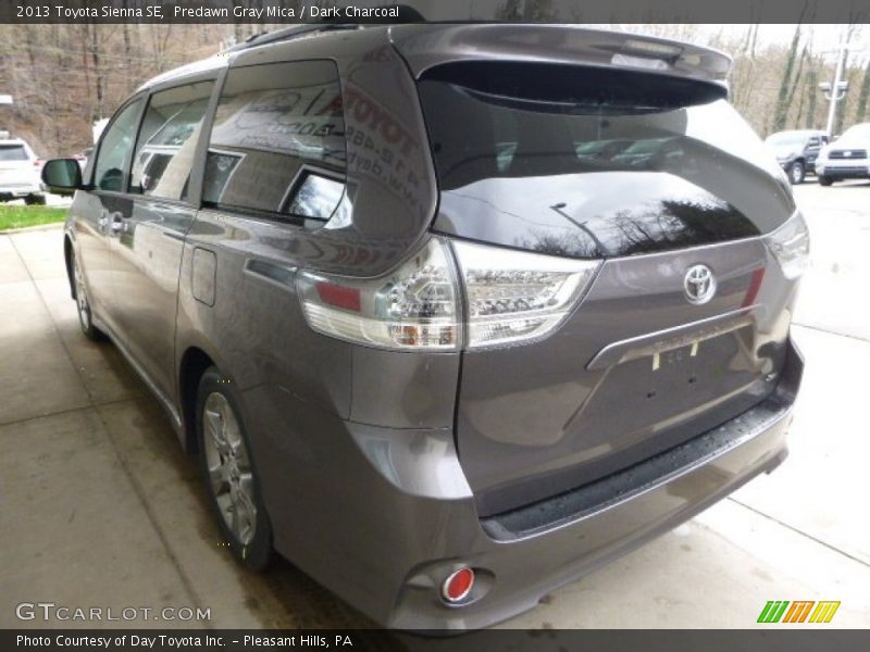 Predawn Gray Mica / Dark Charcoal 2013 Toyota Sienna SE