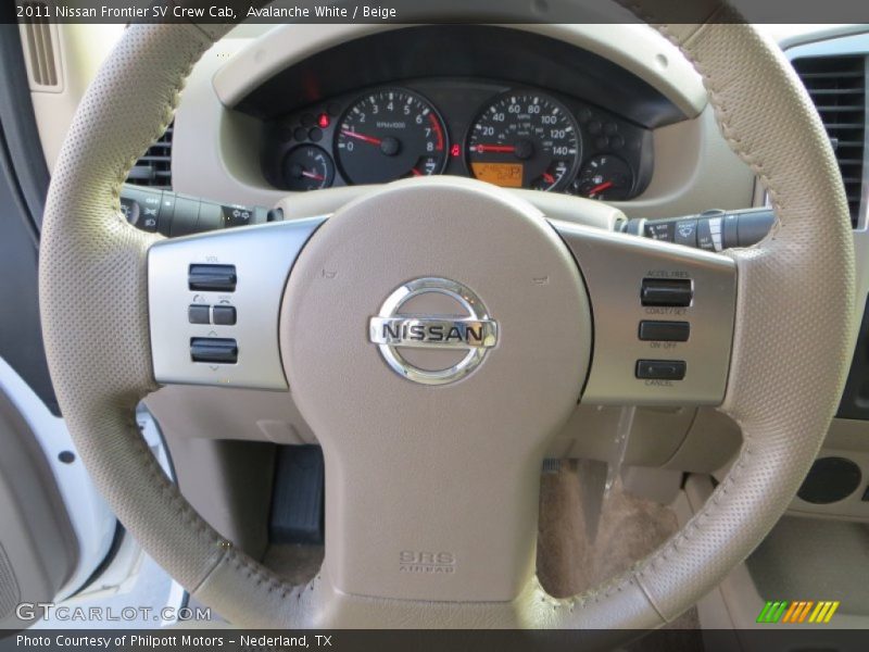 Avalanche White / Beige 2011 Nissan Frontier SV Crew Cab