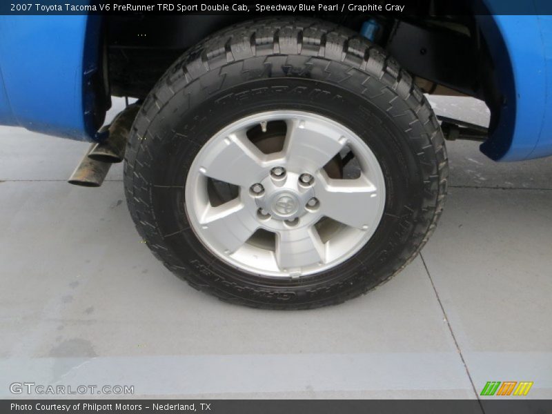 Speedway Blue Pearl / Graphite Gray 2007 Toyota Tacoma V6 PreRunner TRD Sport Double Cab
