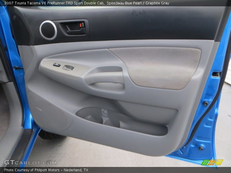 Speedway Blue Pearl / Graphite Gray 2007 Toyota Tacoma V6 PreRunner TRD Sport Double Cab