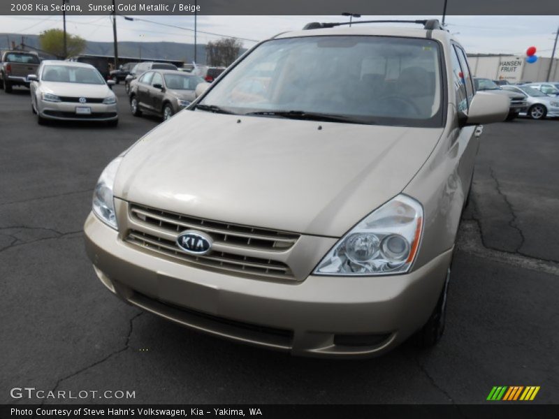 Sunset Gold Metallic / Beige 2008 Kia Sedona