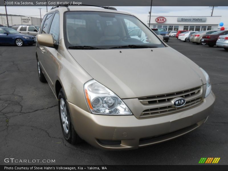 Sunset Gold Metallic / Beige 2008 Kia Sedona