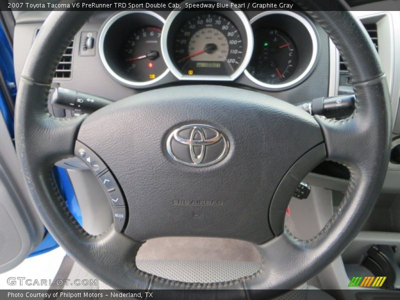 Speedway Blue Pearl / Graphite Gray 2007 Toyota Tacoma V6 PreRunner TRD Sport Double Cab