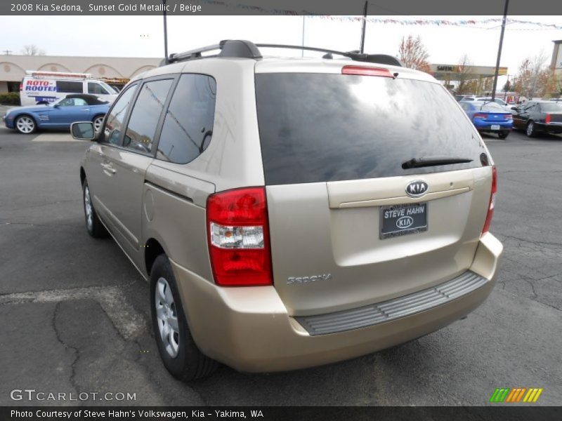 Sunset Gold Metallic / Beige 2008 Kia Sedona