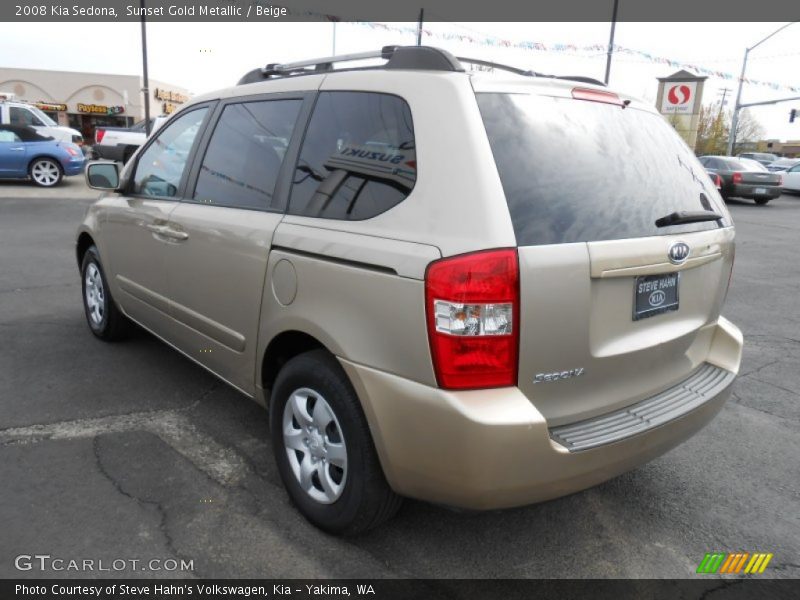 Sunset Gold Metallic / Beige 2008 Kia Sedona