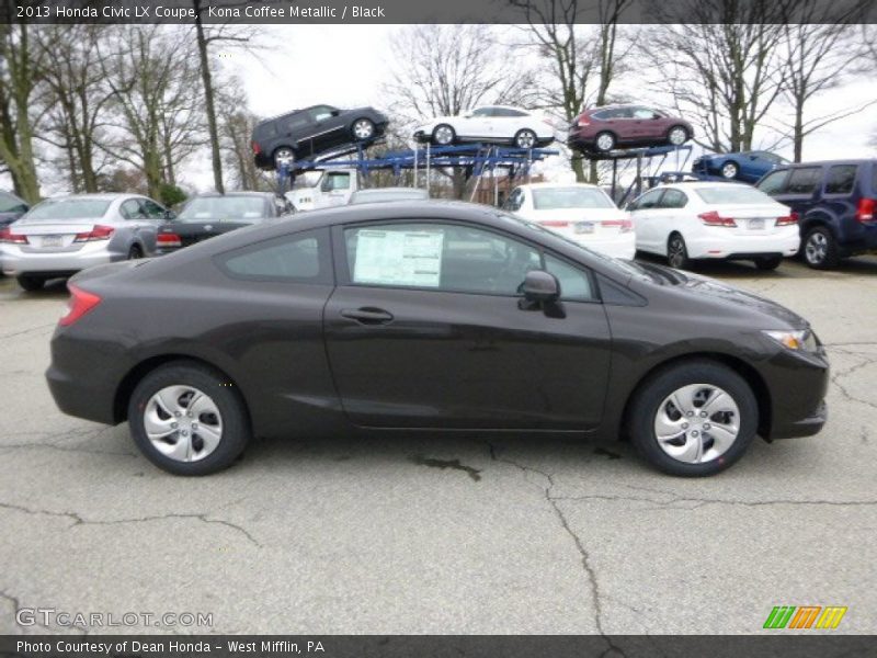 Kona Coffee Metallic / Black 2013 Honda Civic LX Coupe