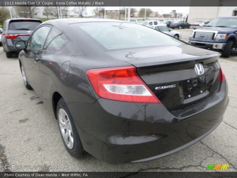 Kona Coffee Metallic / Black 2013 Honda Civic LX Coupe