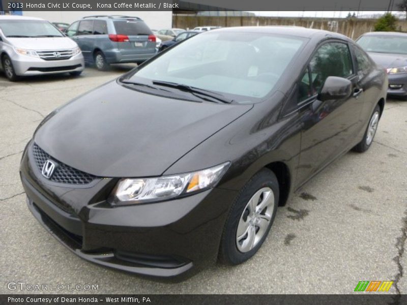 Kona Coffee Metallic / Black 2013 Honda Civic LX Coupe