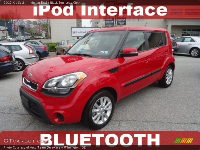 Molten Red / Black Soul Logo Cloth 2012 Kia Soul +