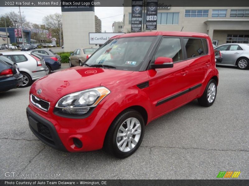 Molten Red / Black Soul Logo Cloth 2012 Kia Soul +