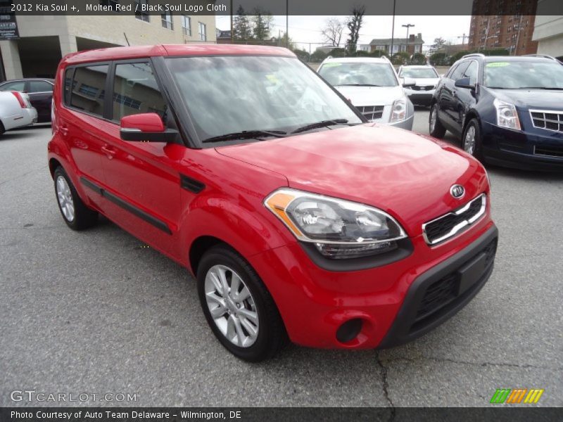 Molten Red / Black Soul Logo Cloth 2012 Kia Soul +