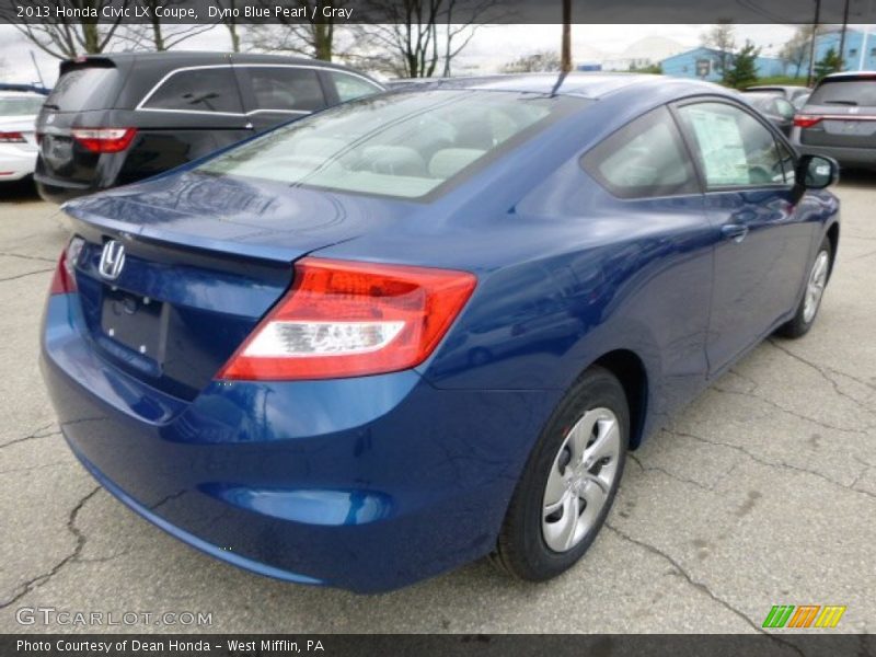 Dyno Blue Pearl / Gray 2013 Honda Civic LX Coupe