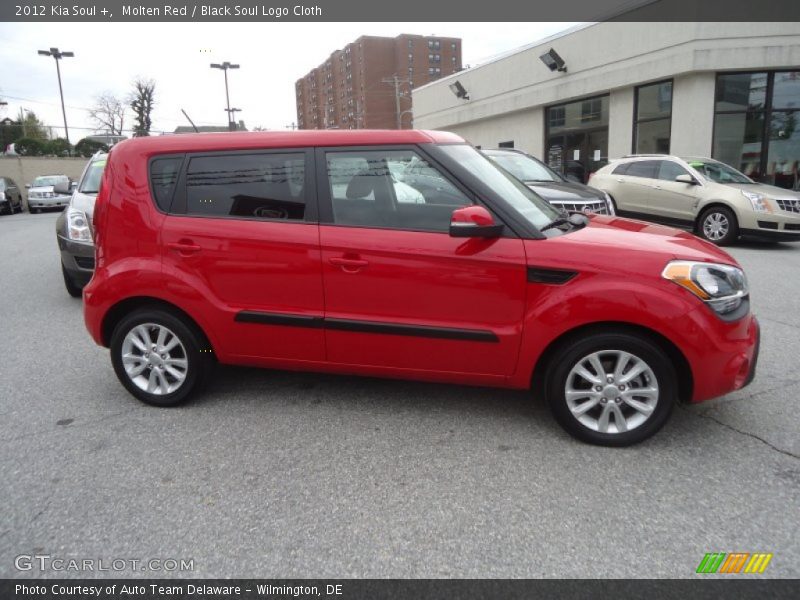 Molten Red / Black Soul Logo Cloth 2012 Kia Soul +