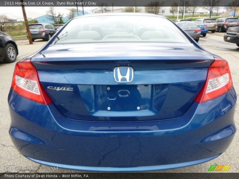 Dyno Blue Pearl / Gray 2013 Honda Civic LX Coupe
