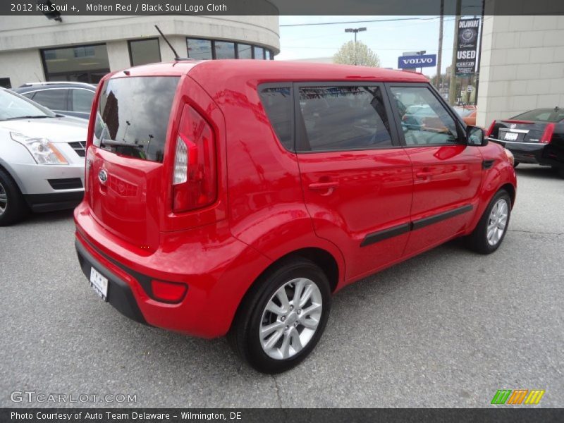 Molten Red / Black Soul Logo Cloth 2012 Kia Soul +