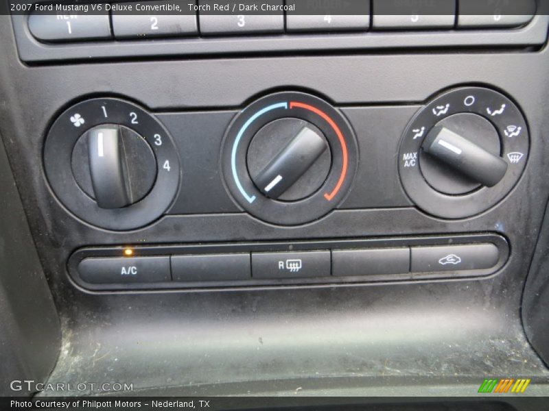 Controls of 2007 Mustang V6 Deluxe Convertible