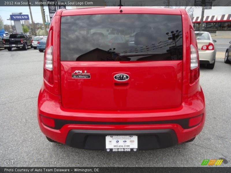 Molten Red / Black Soul Logo Cloth 2012 Kia Soul +