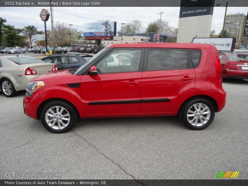 Molten Red / Black Soul Logo Cloth 2012 Kia Soul +