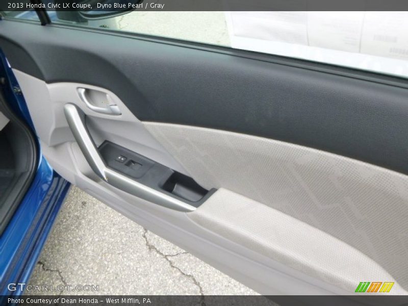 Dyno Blue Pearl / Gray 2013 Honda Civic LX Coupe