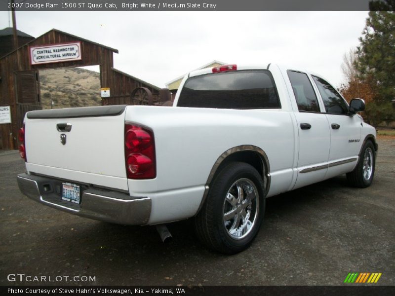 Bright White / Medium Slate Gray 2007 Dodge Ram 1500 ST Quad Cab