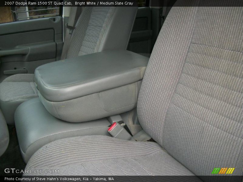 Bright White / Medium Slate Gray 2007 Dodge Ram 1500 ST Quad Cab
