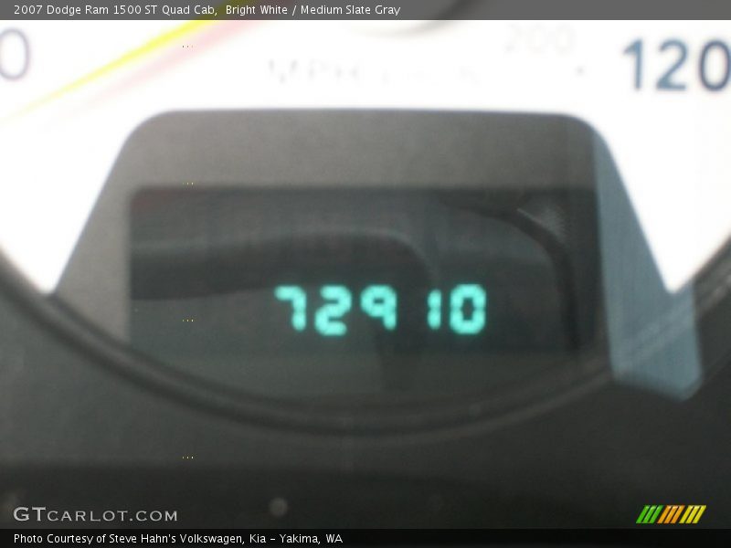 Bright White / Medium Slate Gray 2007 Dodge Ram 1500 ST Quad Cab