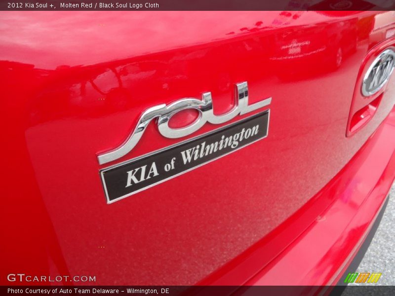 Molten Red / Black Soul Logo Cloth 2012 Kia Soul +