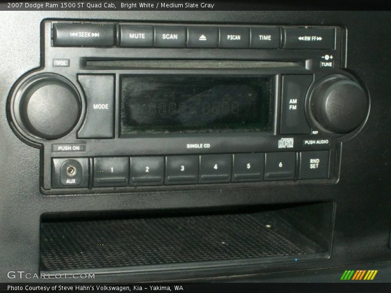 Bright White / Medium Slate Gray 2007 Dodge Ram 1500 ST Quad Cab
