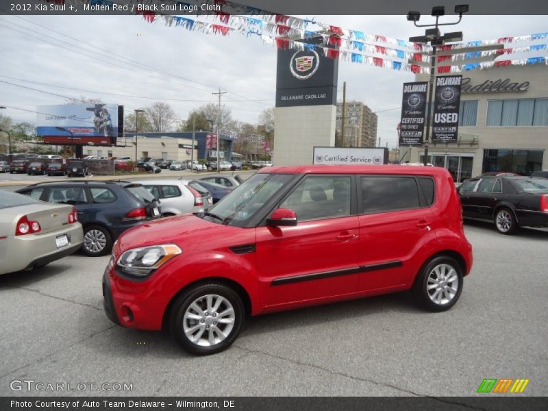 Molten Red / Black Soul Logo Cloth 2012 Kia Soul +