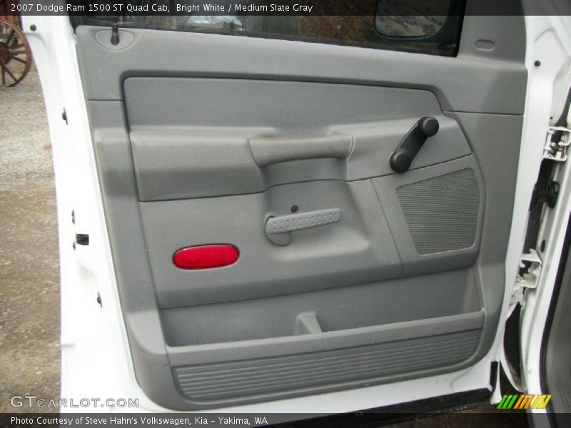 Bright White / Medium Slate Gray 2007 Dodge Ram 1500 ST Quad Cab