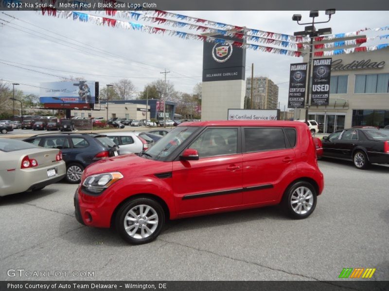 Molten Red / Black Soul Logo Cloth 2012 Kia Soul +