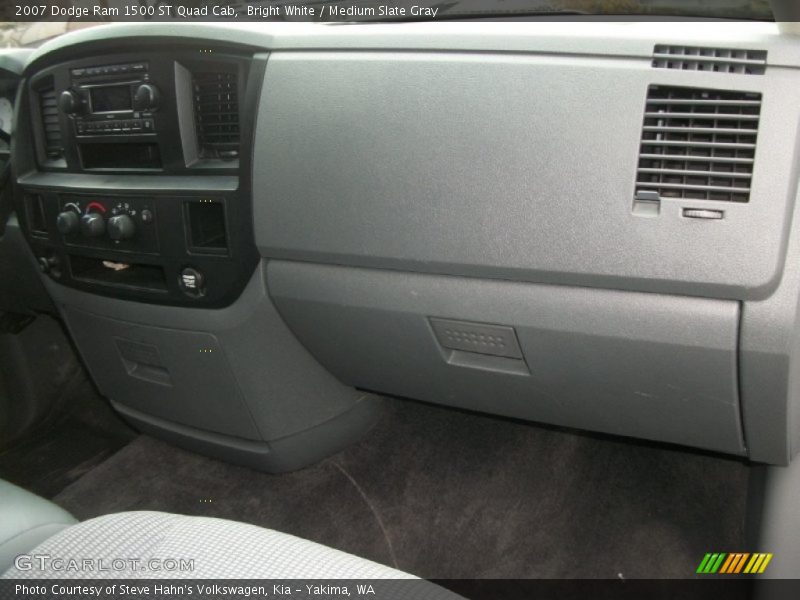 Bright White / Medium Slate Gray 2007 Dodge Ram 1500 ST Quad Cab