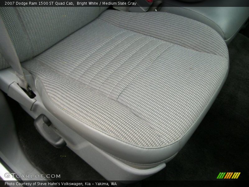 Bright White / Medium Slate Gray 2007 Dodge Ram 1500 ST Quad Cab